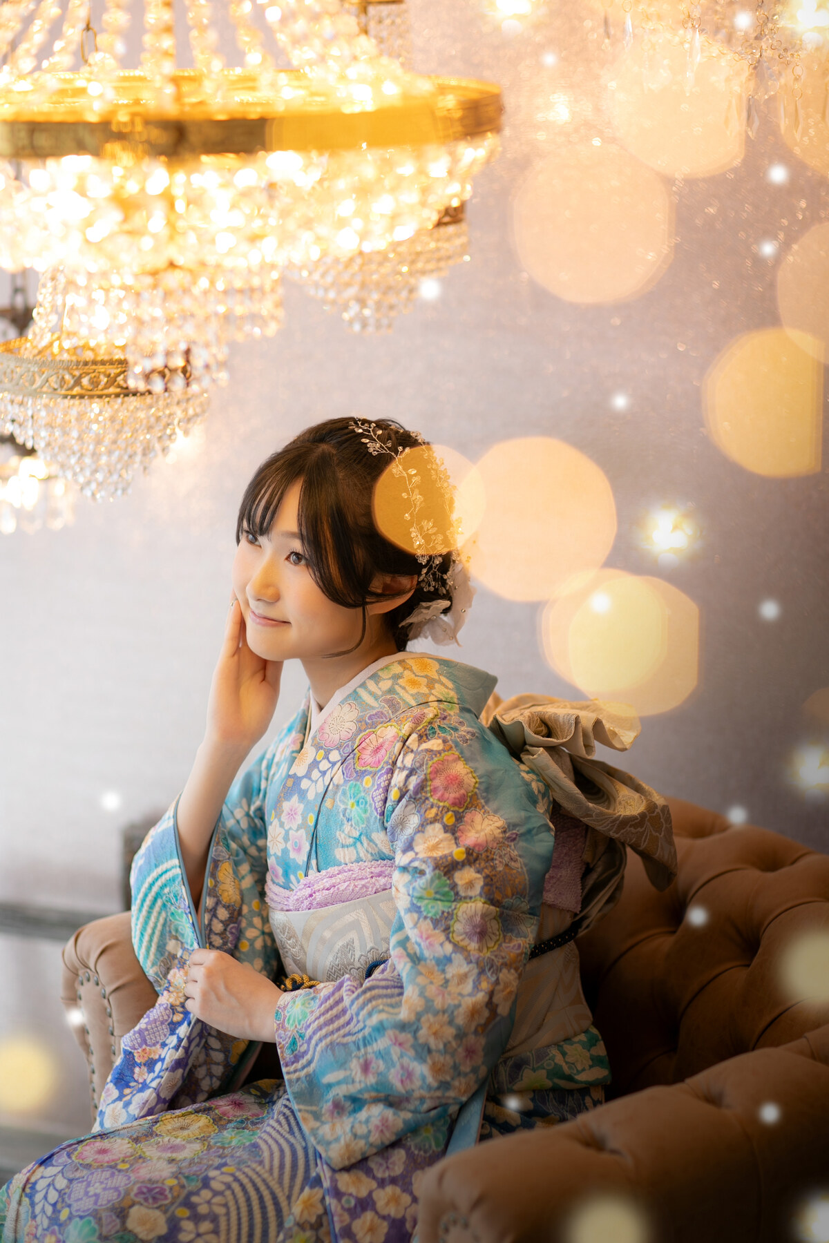 Photo House SENSE NAKAOKAの振袖前撮り、立ち姿の作例